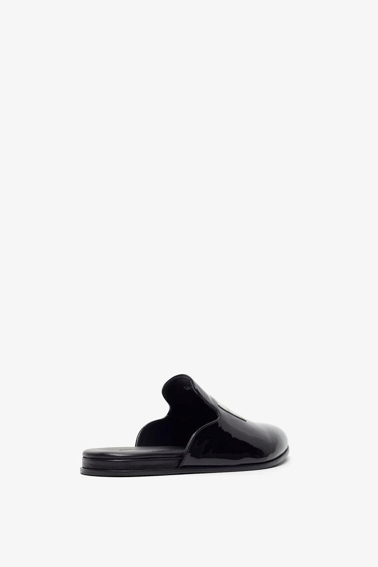 Tux black patent slippers