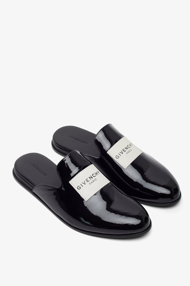 Tux black patent slippers