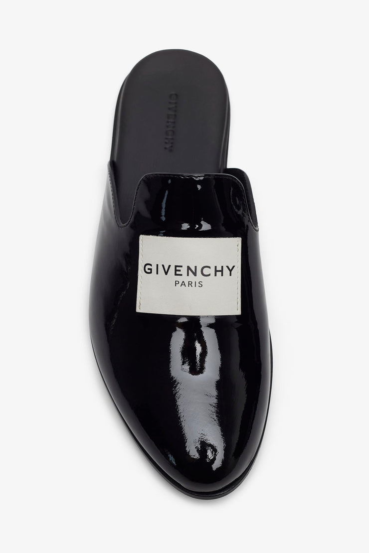 Tux black patent slippers