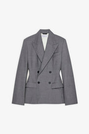 Double breasted grey jacket