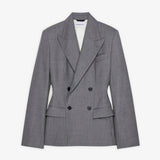 Double breasted grey jacket