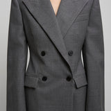 Double breasted grey jacket