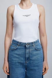 White logo tank top
