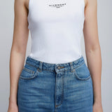 White logo tank top