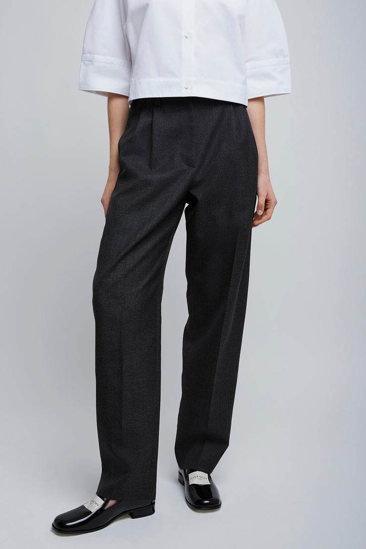 Double pleated grey pants
