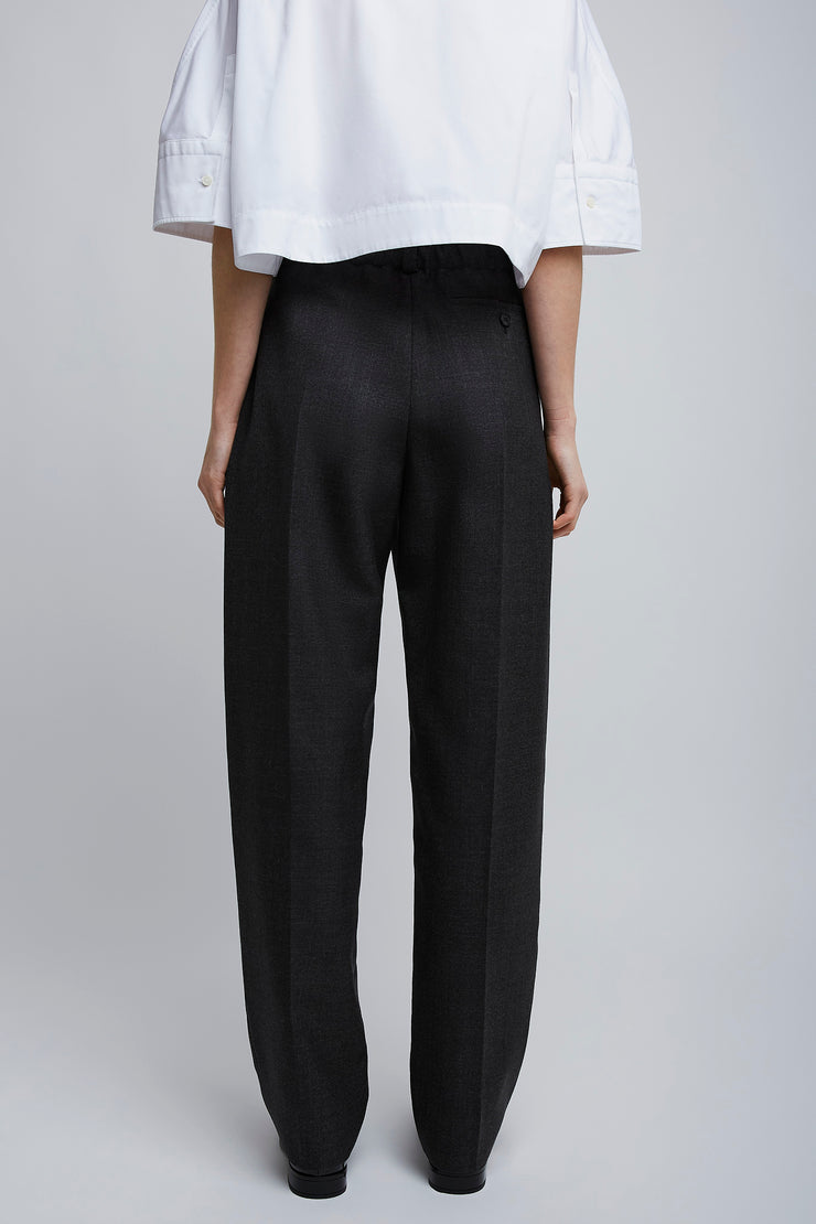 Double pleated grey pants