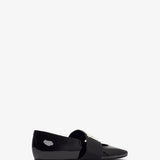 Black logo ballerinas
