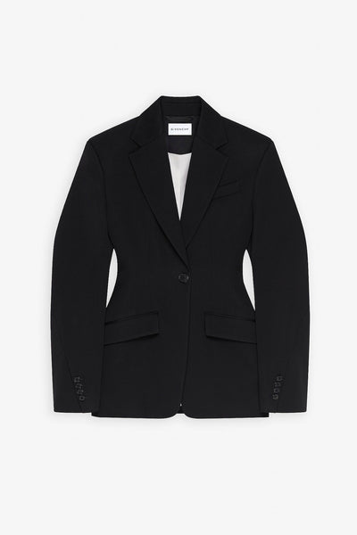 Black wool cocoon jacket