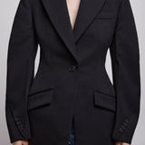 Black wool cocoon jacket