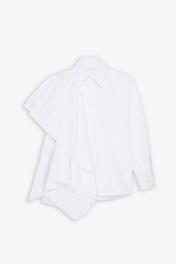Bow white cotton shirt