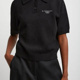 Short sleeve black polo shirt
