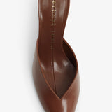 Sitting Pretty 95 brown leather mules