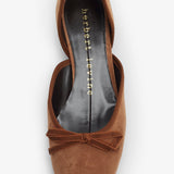 24/7 brown suede ballerina flats