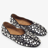 Jane black studs flats