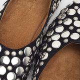 Jane black studs flats