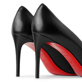 Kate 85 black leather pumps
