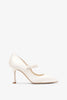 Camparinew 90 ivory satin pumps