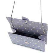 Capri daisy chambray clutch