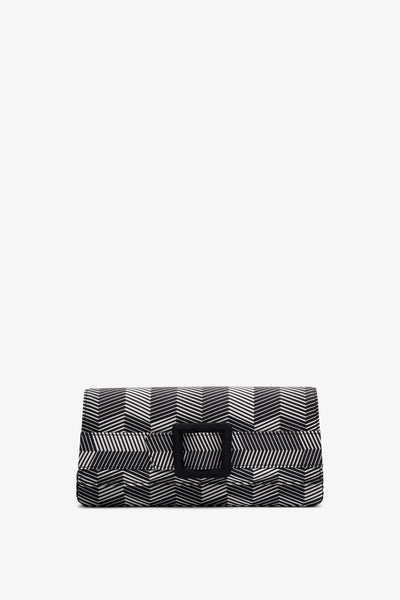 Maygot black and white clutch