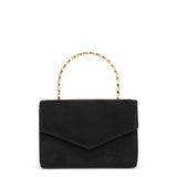 Pernille black suede mini tote