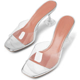 Lupita 70 transparent pvc mules