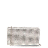 Superamini Paloma silver crystal clutch