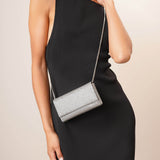 Superamini Paloma black crystal clutch