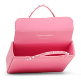 Julia pink leather tote bag