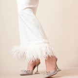 Rosie sling embellished grey pvc pumps