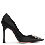 Camelia 105 black satin pumps