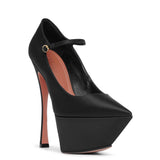 Yigit 150 black satin pumps