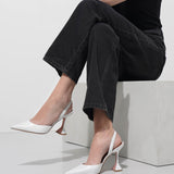 Holli sling 95 white nappa pumps