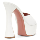 Dalida 140 white nappa mules