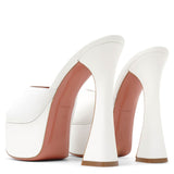 Dalida 140 white nappa mules