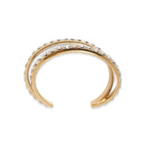 Jahleel bangle gold white crystal bracelet