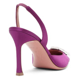 Camelia sling 90 purple satin pumps