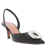 Camelia sling 60 black leather pumps