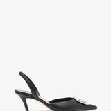 Camelia sling 60 black leather pumps