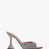 Caroline 95 slipper dark grey crystal mules