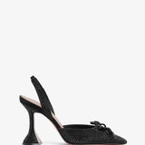 Rosie sling 95 black crystal pumps