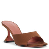 Lupita 70 brown satin mules