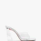 Brigitte 95 PVC transparent mules