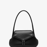 Gemini black leather shoulder bag