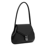 Gemini black leather shoulder bag