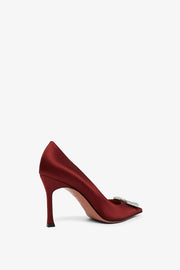 Camelia 90 red satin pumps