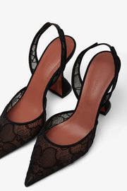 Holli sling 95 black lace pumps