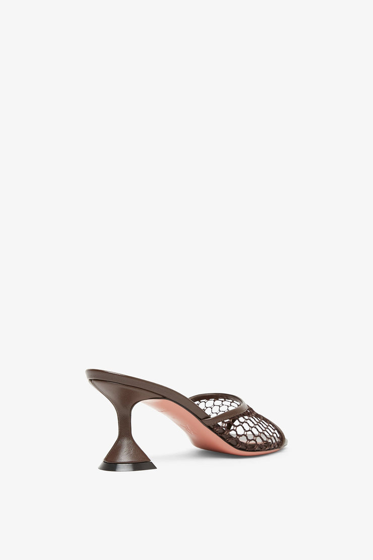 Lupita 70 brown net mules