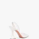 Holli 95 white mesh slingback pumps