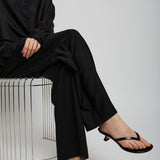 Juliette 45 black patent thong mules