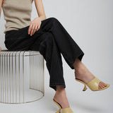 Taylor 90 patent beige slippers